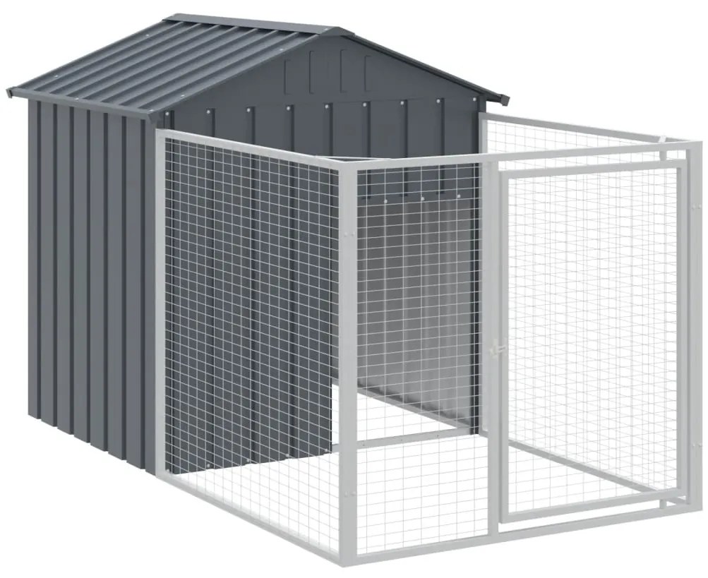 Casota para cães com telhado aço galvanizado antracite