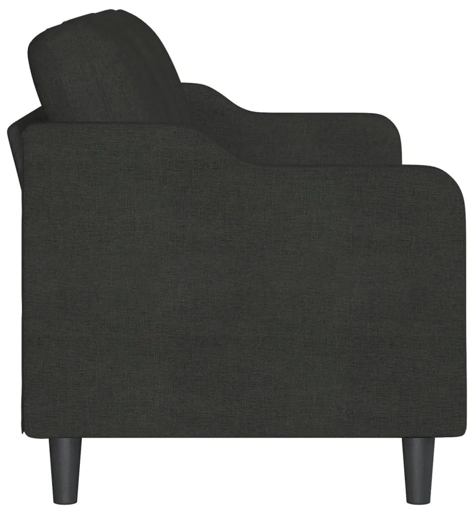 Sofá de 3 lugares tecido 180 cm preto