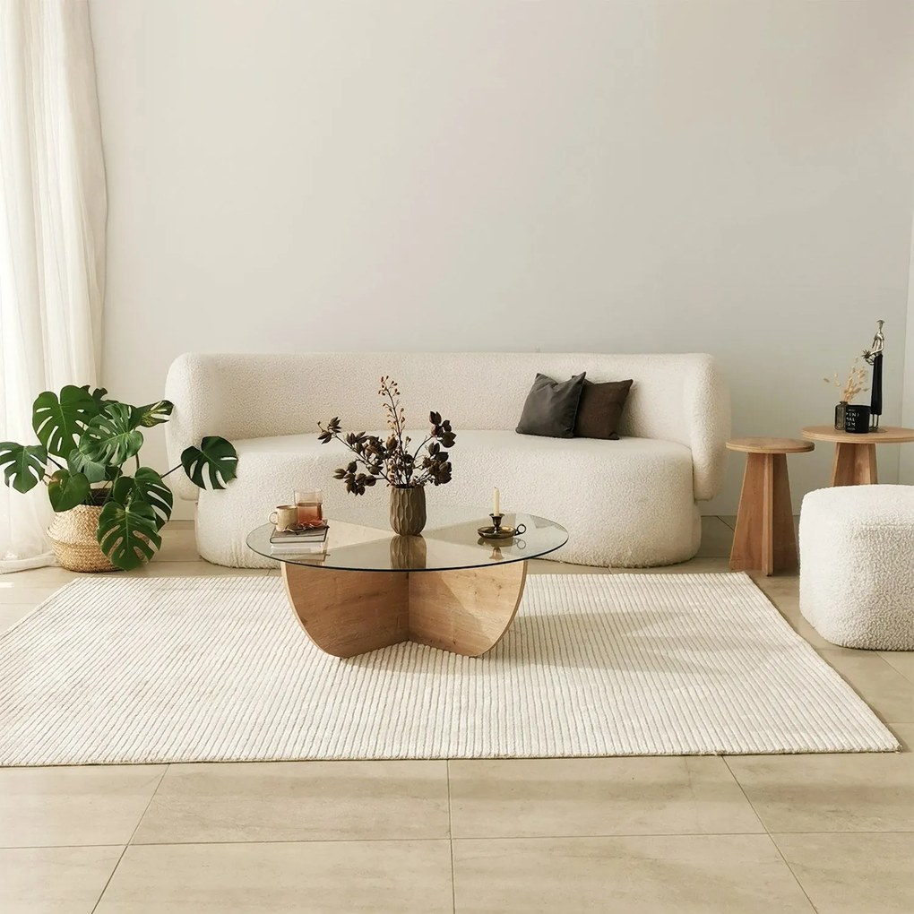 Mesa de Café Lily - Carvalho Safira - 90x30x90 cm