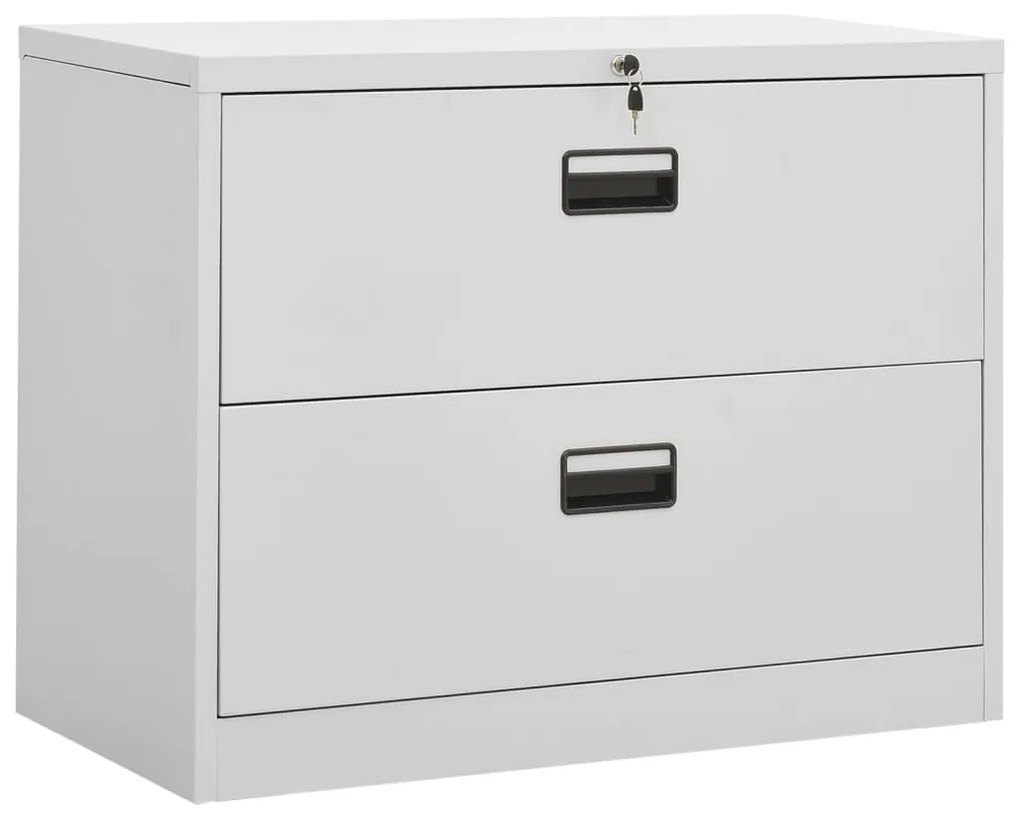 vidaXL Arquivador 90x46x72,5 cm aço cinzento-claro