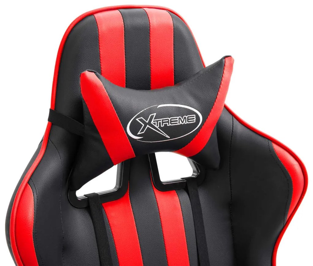Cadeira de gaming couro artificial vermelho
