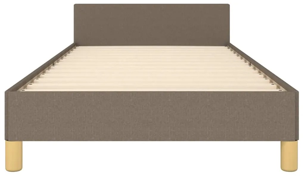 Estrutura de cama c/ cabeceira sem colchão tecido 80x200 cm