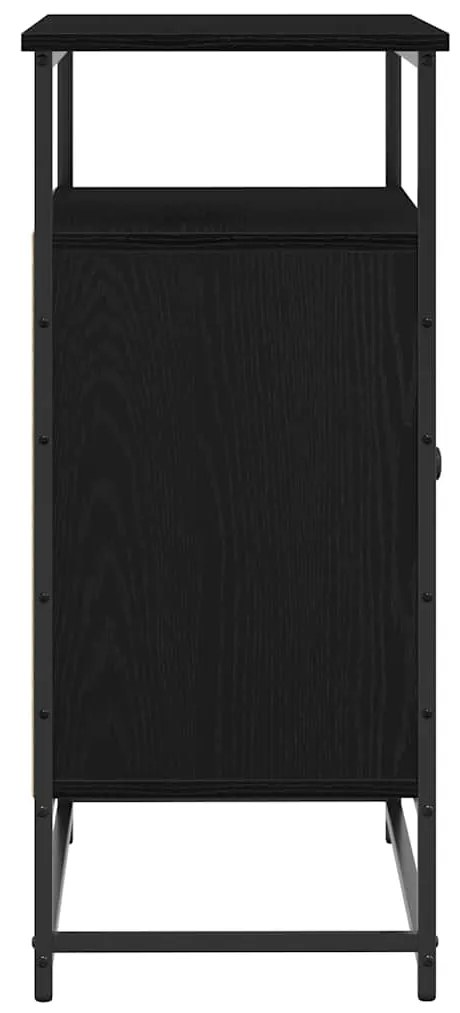Sideboard vidaXL Preto Carvalho 69x35x80 cm Madeira Engenharia e Aço