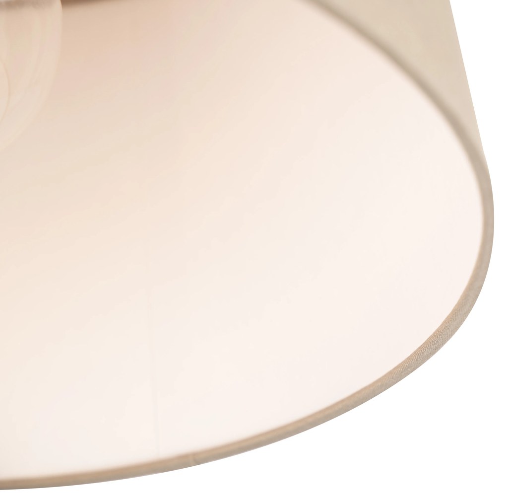 Candeeiro de teto moderno com cúpula bege 35 cm - Combi