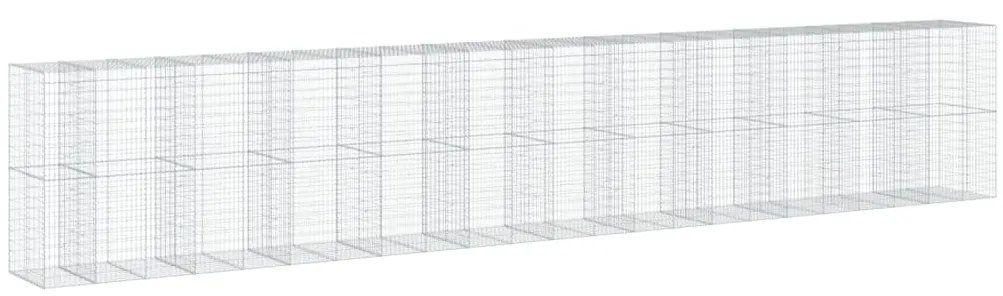 Cesto gabião com cobertura 1150x100x200 cm ferro galvanizado