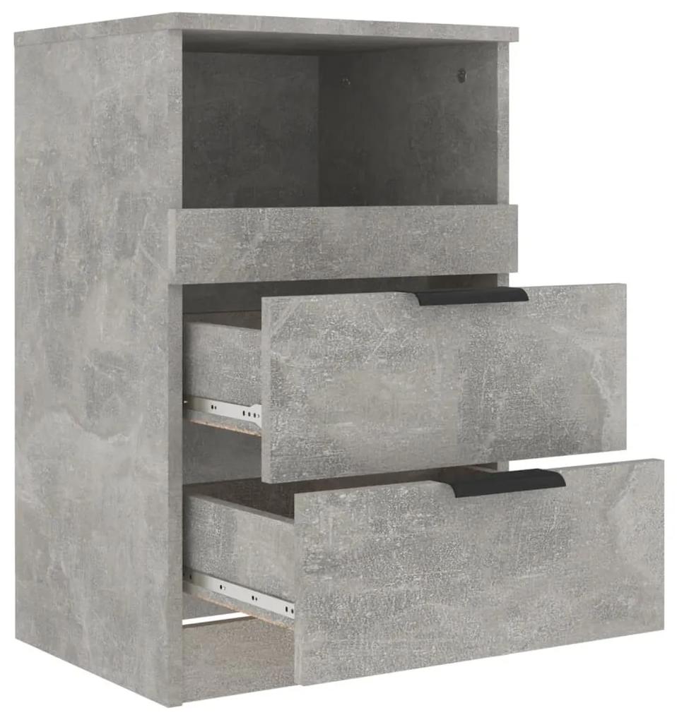 Mesa de cabeceira madeira processada cinzento-cimento