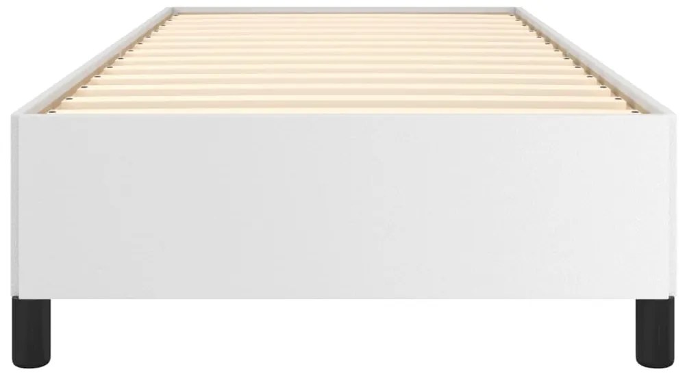 Estrutura de cama 80x200 cm couro artificial branco