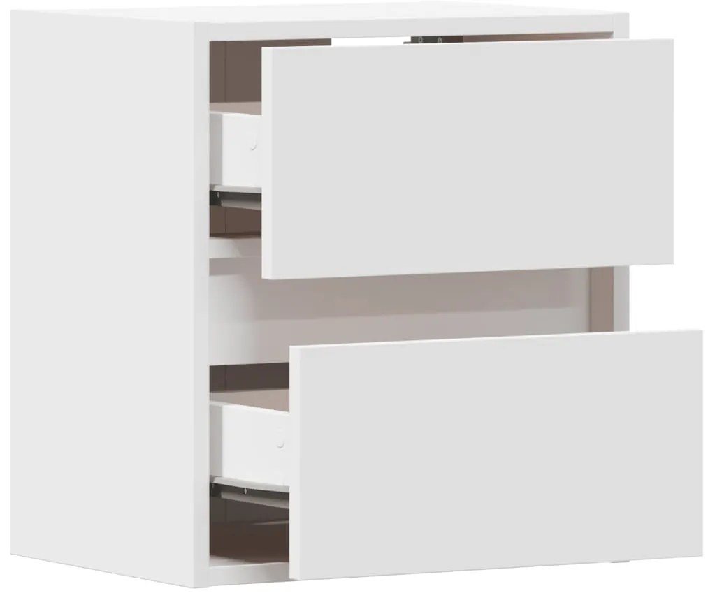 Mesa de cabeceira de parede com luzes LED branco