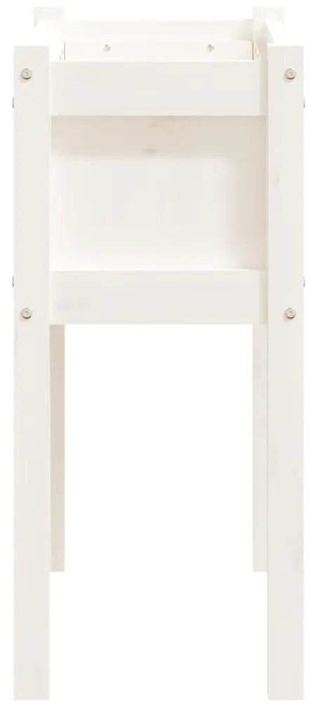 Vasos/floreiras de jardim com pernas 2 pcs pinho maciço branco