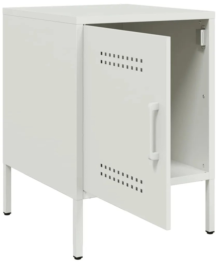 Mesa de cabeceira 36x39x50,5 cm aço branco