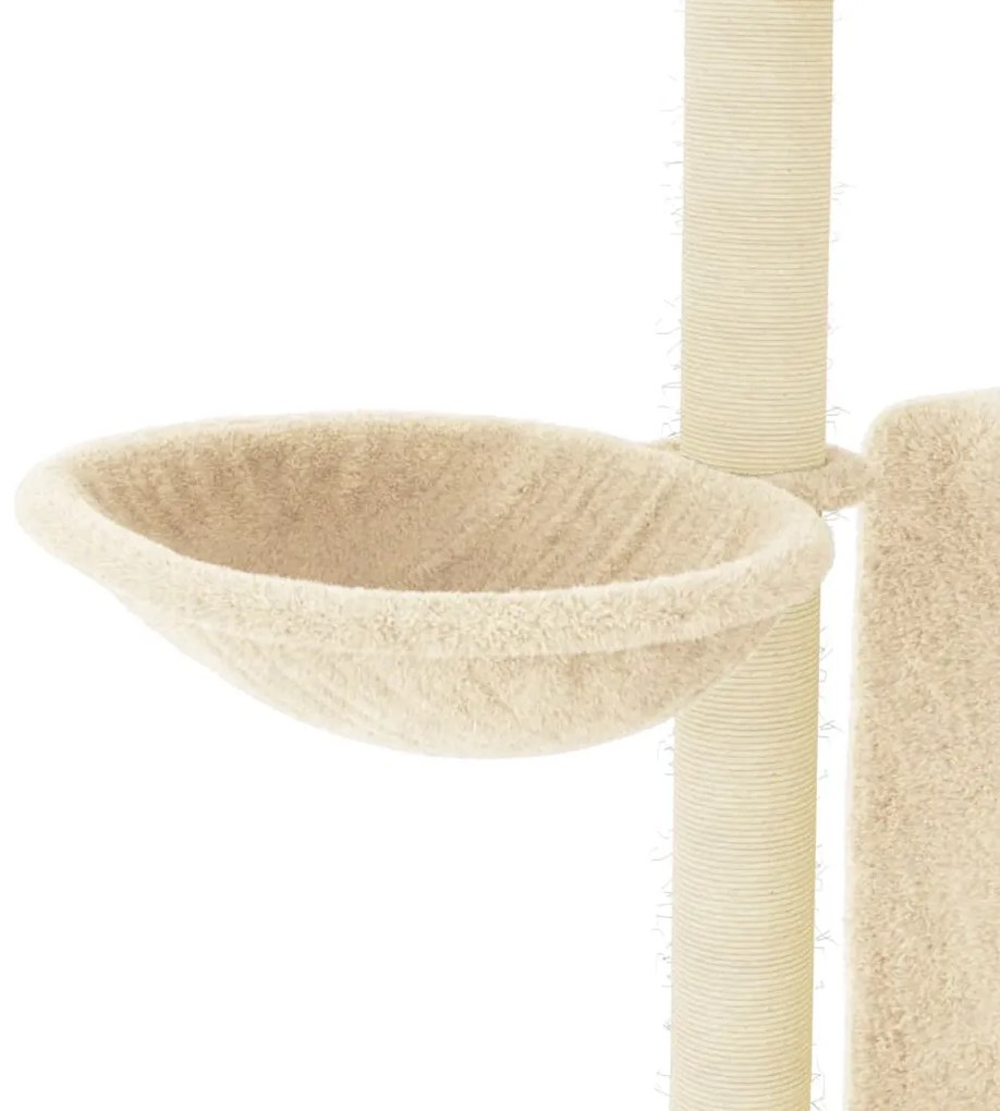 Árvore para gatos c/ postes arranhadores sisal 96,5 cm creme