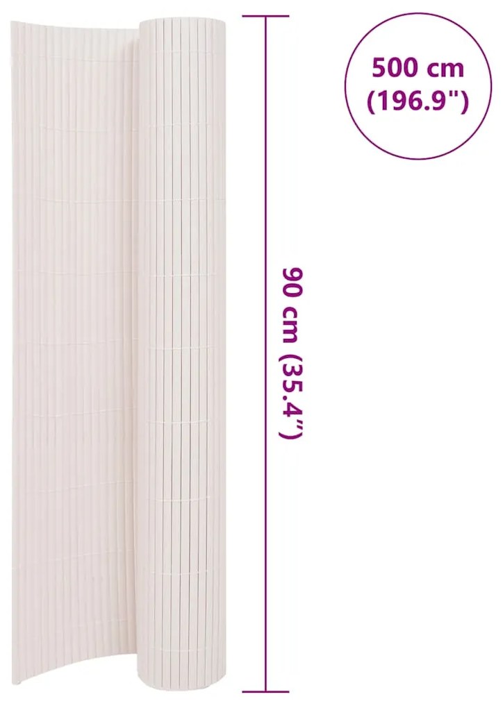 Cerca de jardim dupla face 90x500 cm branco