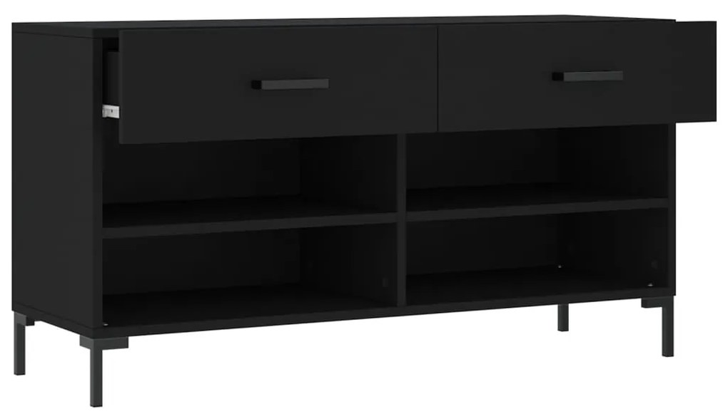Banco sapateira 102x35x55 cm derivados de madeira preto