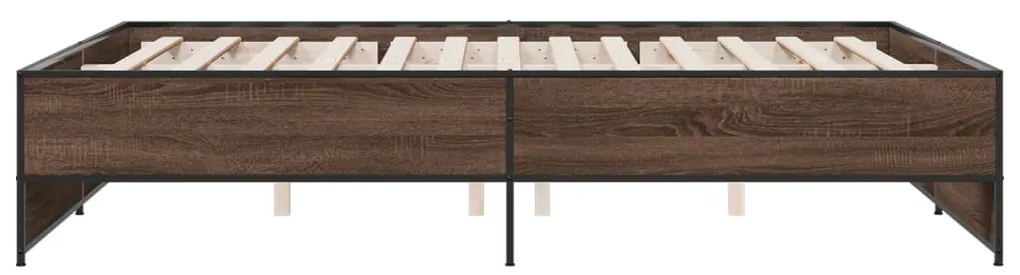 Estrutura de cama 140x200cm derivados madeira/metal