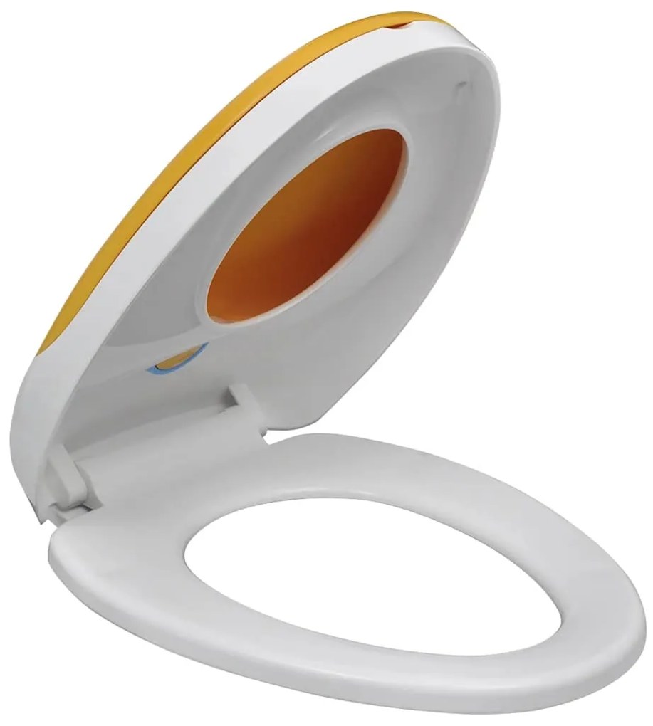 Tampo sanita com fecho suave adultos/crianças branco e amarelo