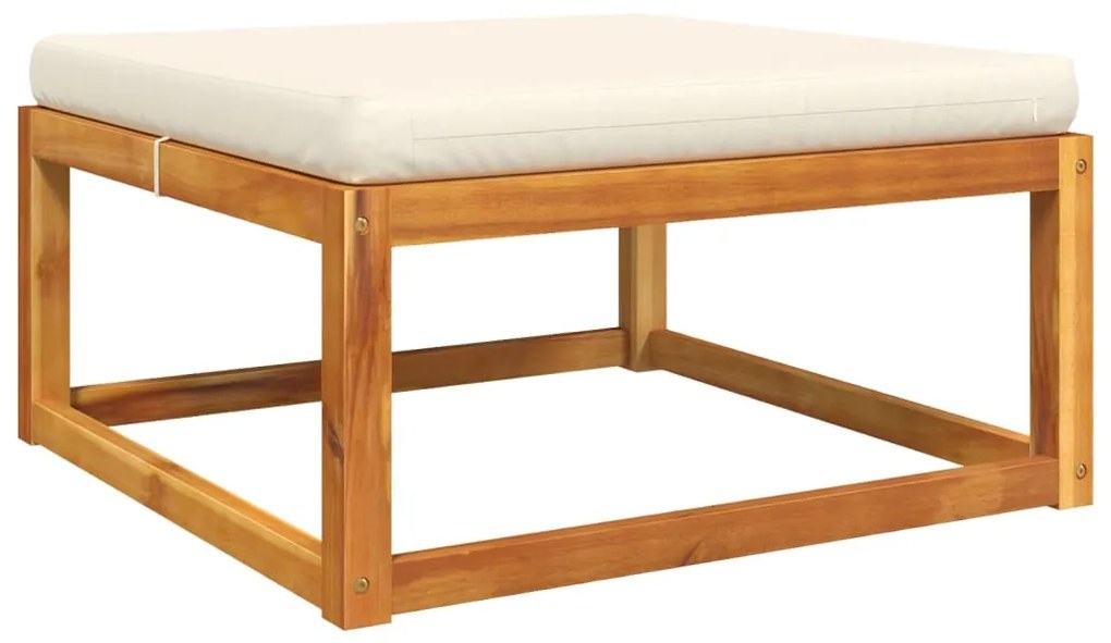 10 pcs conjunto de sofás de jardim com almofadões acácia maciça