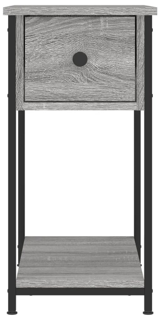 Mesa de cabeceira 30x60x60 cm derivados madeira sonoma cinza