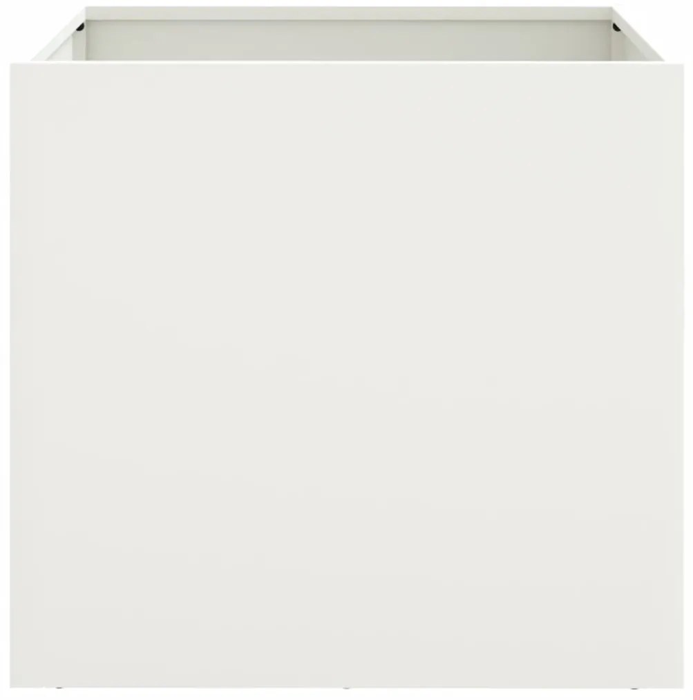 Vasos/floreiras 2 pcs 49x47x46 cm aço branco