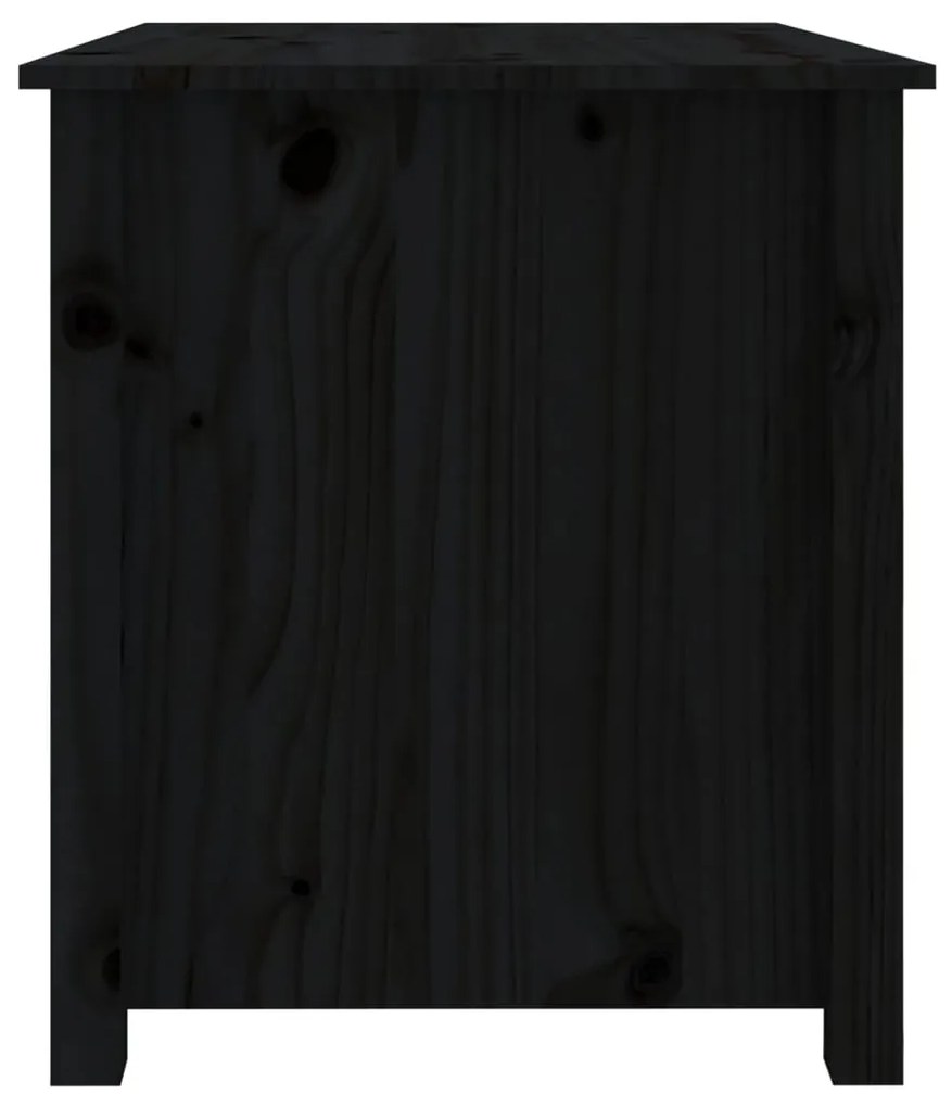 Mesa de centro 71x49x55 cm pinho maciço preto