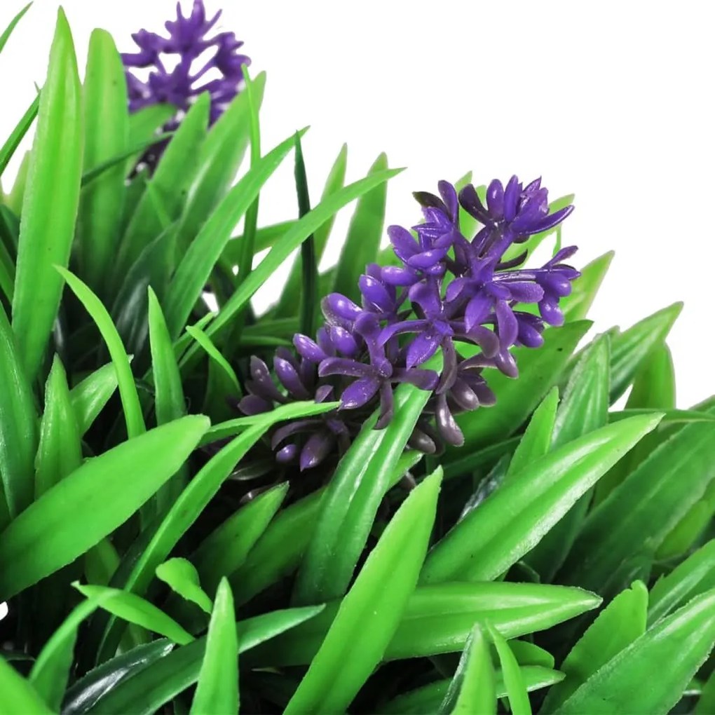 Conjunto de 2 bolas de buxo artificiais com lavanda 30 cm