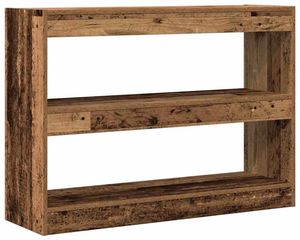 Estante/Divisor de Ambiente vidaXL em Madeira Envelhecida, 100x30x72 c