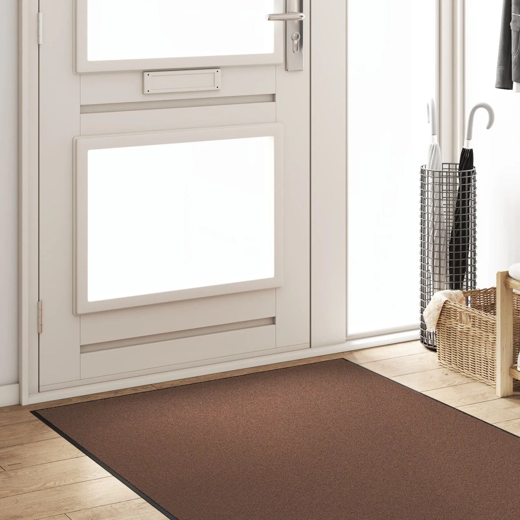 Capacho Retangular vidaXL Castanho 120x400 cm