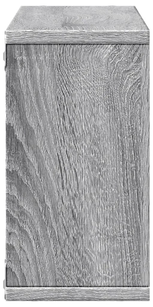 Armário parede 100x16x30 cm derivados de madeira cinza sonoma