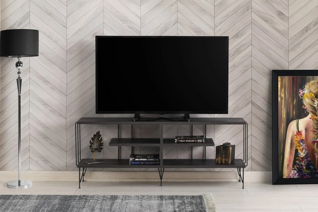Móvel de TV Eze – Castanho Escuro – 120 cm x 44,5 cm x 30 cm