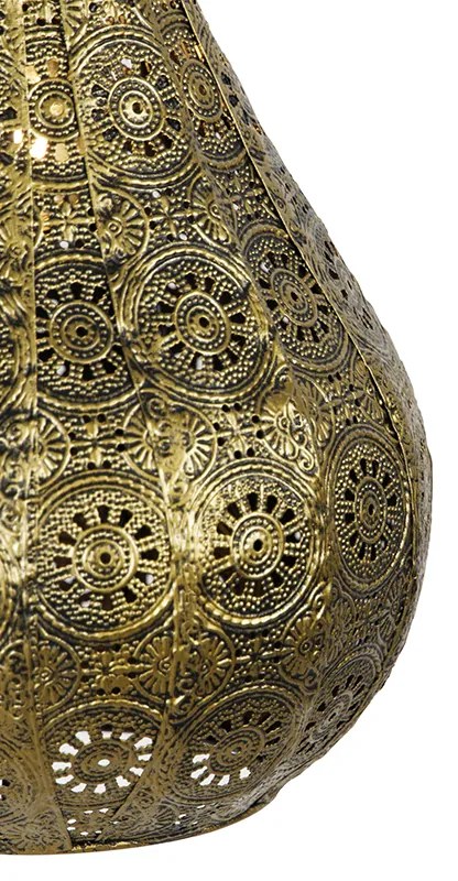 Candeeiro de suspensão oriental dourado - Billa Dia Oriental