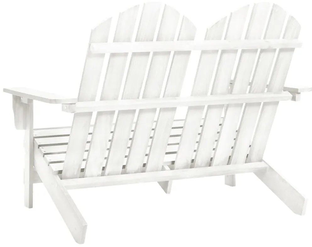 Cadeira de jardim Adirondack 2 lugares abeto maciço branco