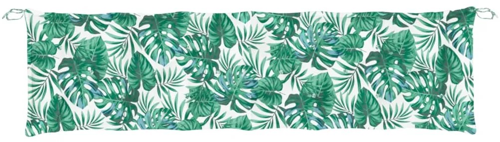 Almofadões banco jardim 2 pcs 200x50x7 cm oxford padrão folhas