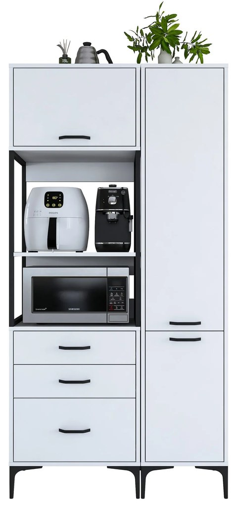 Armário Multiusos JE143 – Branco – 100x198,6x40 cm