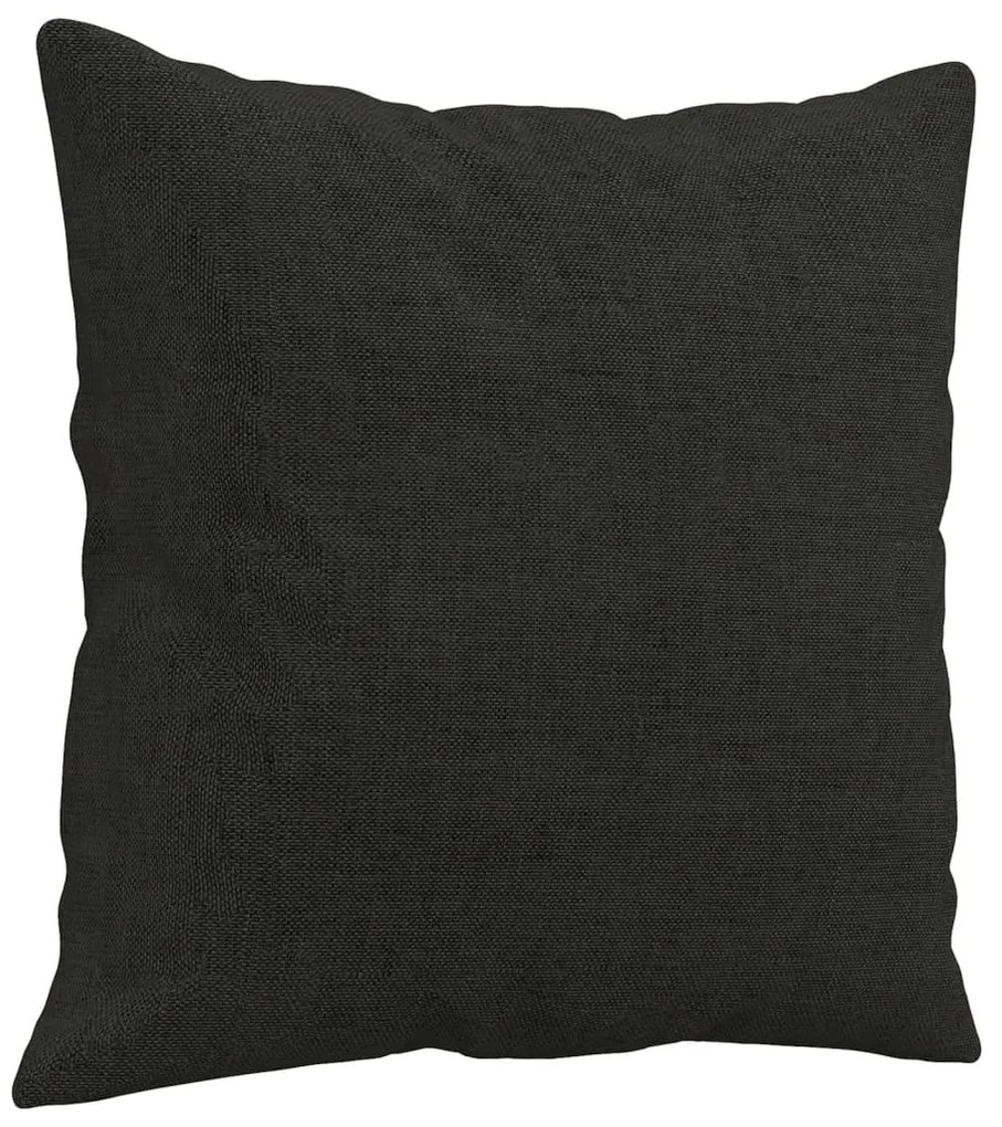 2 pcs conjunto de sofás com almofadas tecido preto