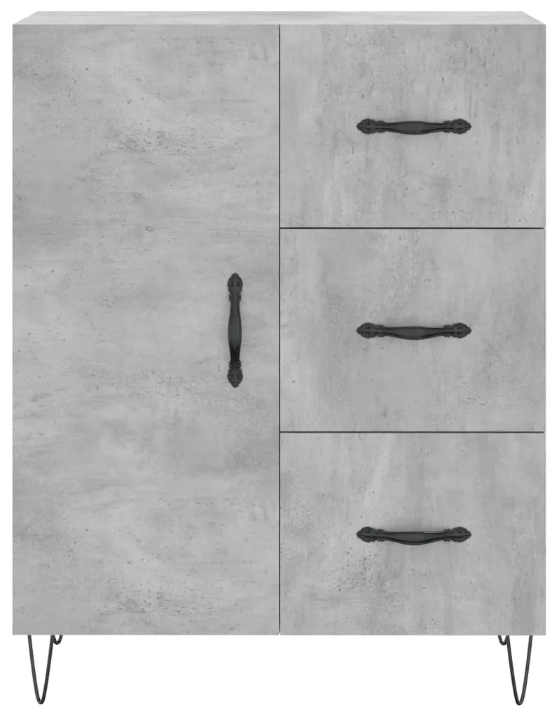 Armário alto 69,5x34x180 cm derivados de madeira cinza cimento