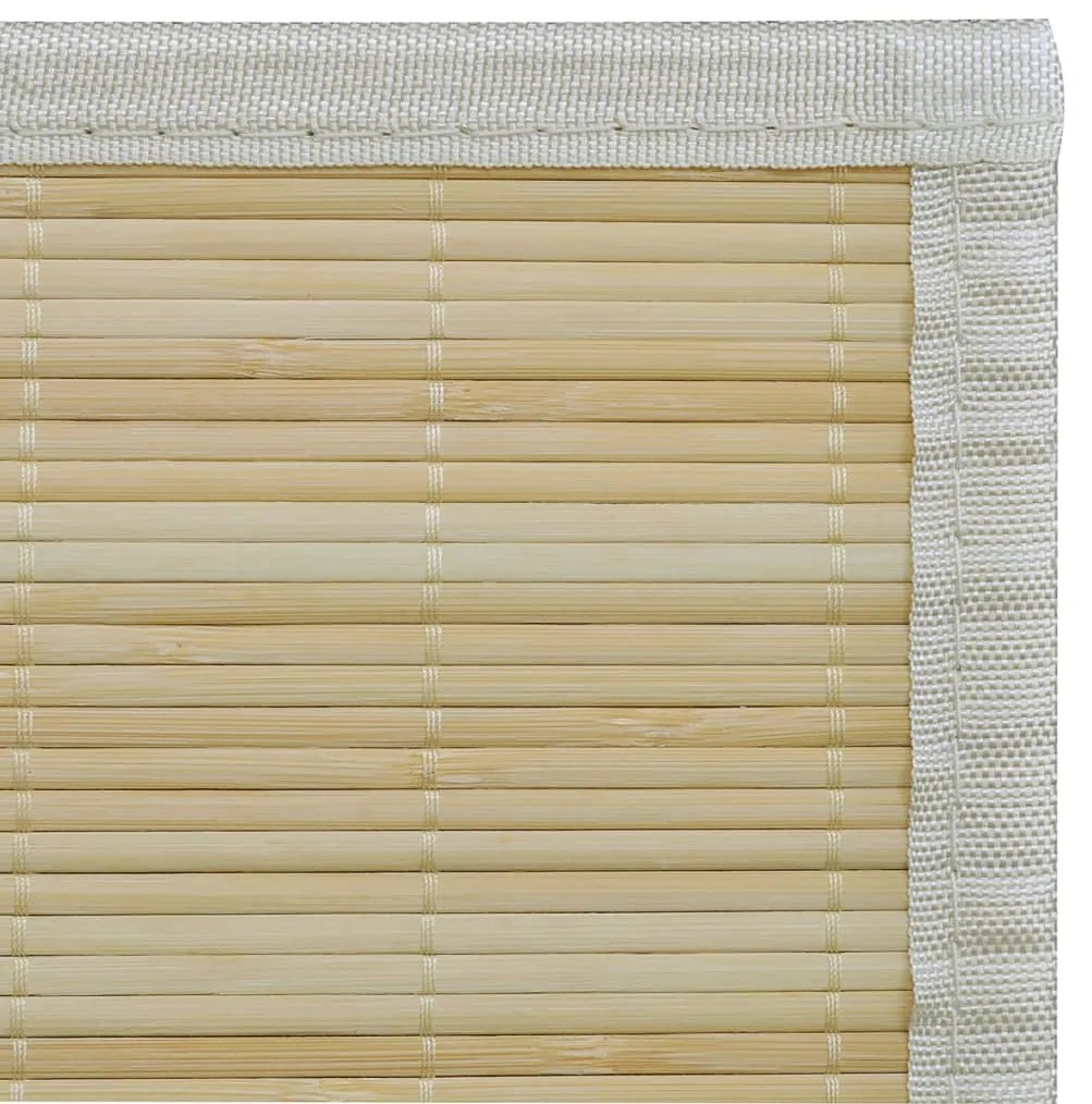 Tapete retangular bambu 120 x 180 cm natural
