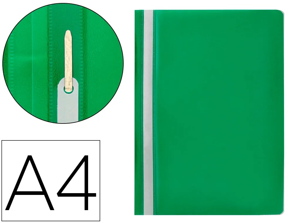 Bolsa Dossier Q-Connect Fastener em Plástico Din A4 Verde