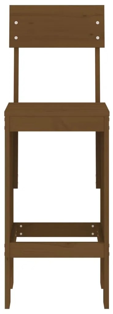 Cadeiras de bar 2 pcs 40x48,5x115,5cm pinho maciço castanho-mel