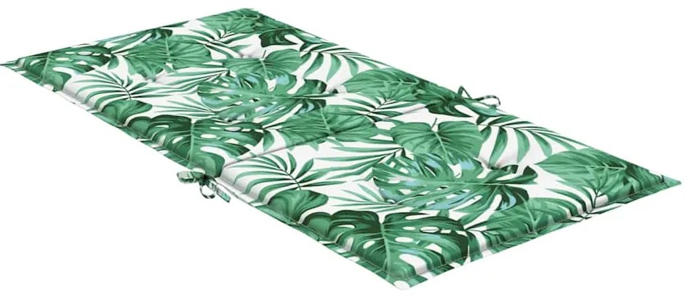 Almofadas de cadeira 2 pcs Padrão de folhas 100 x 50 x 3 cm