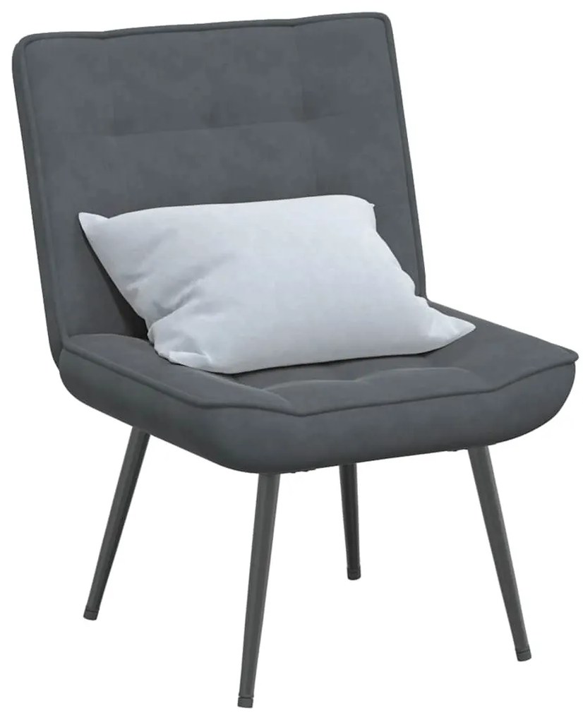 vidaXL Cadeira de descanso 64x74x84 cm veludo cinzento-escuro
