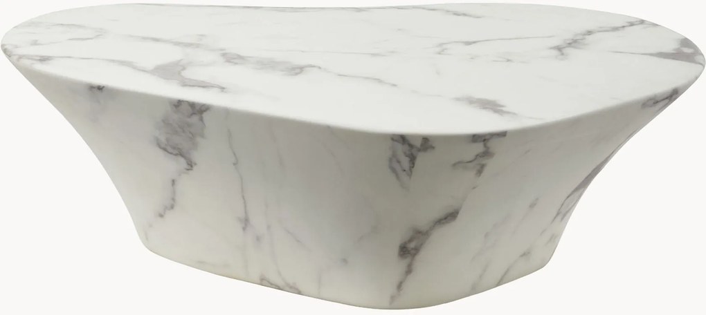 Mesa de centro com aspeto de mármore e formato orgânico Iris