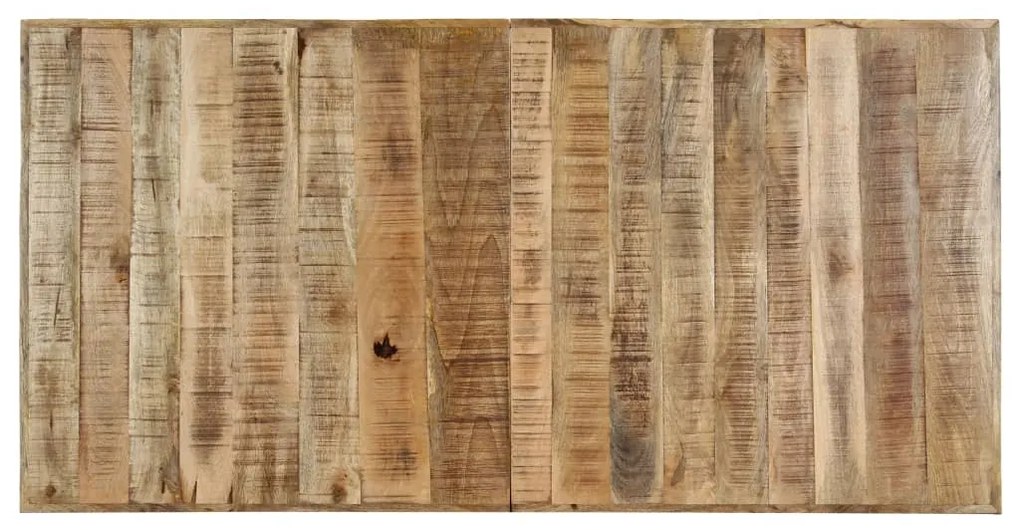 Mesa de jantar 140x70x75 cm madeira de mangueira maciça áspera