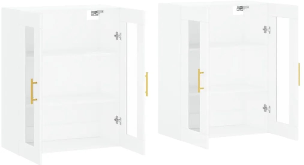 Móveis de parede 2 pcs derivados de madeira branco