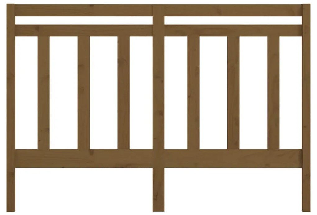 Cabeceira de cama 126x4x100 cm pinho maciço castanho mel