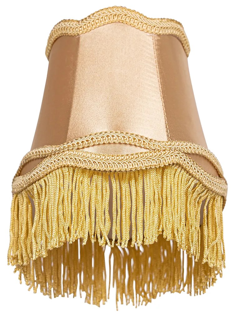 Abajur em tecido dourado 12 cm - Granny Retro