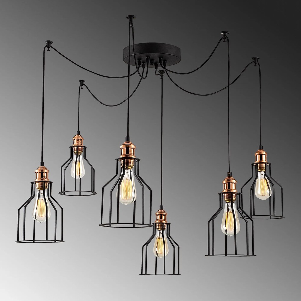 Candeeiro de Teto Alacati – Preto – 137 cm