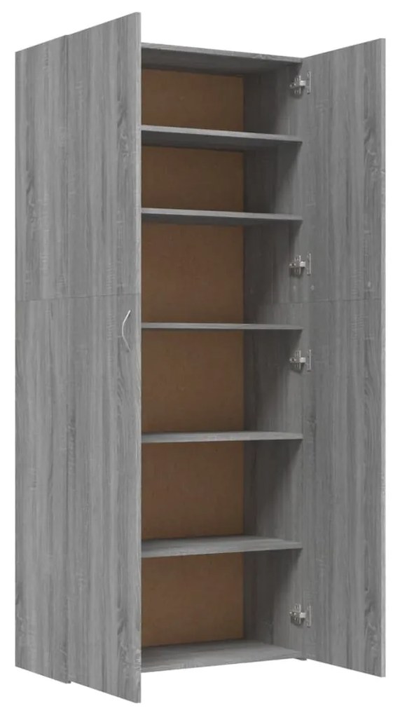 Sapateira 80x35,5x180 cm derivados de madeira cinzento sonoma