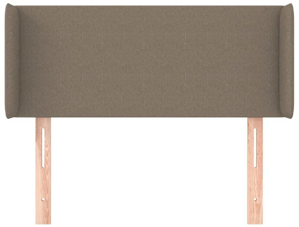 Cabeceira cama abas tecido 103x16x78/88 cm cinzento-acastanhado