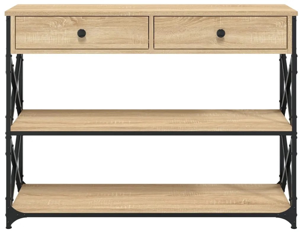 Mesa consola 100x28x75 cm derivados de madeira carvalho sonoma