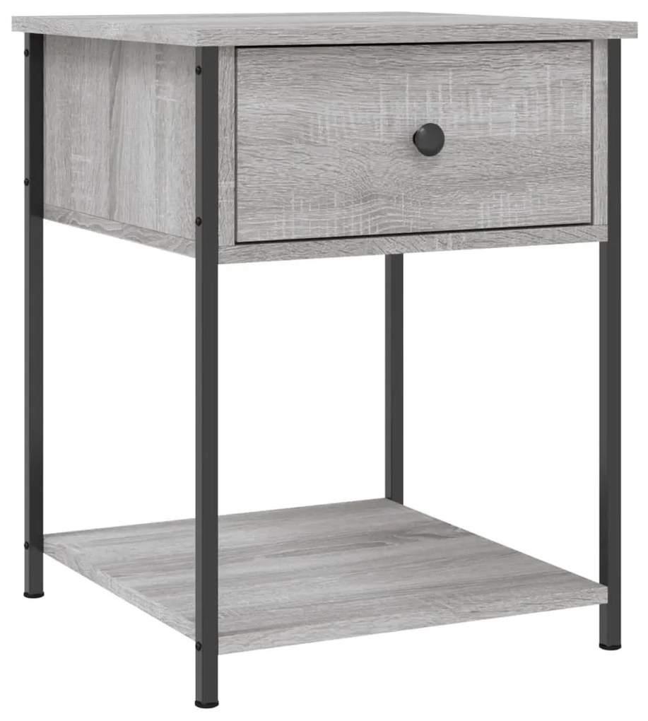 Mesas de cabeceira 2pcs 44x45x58 deriv. de madeira cinza sonoma