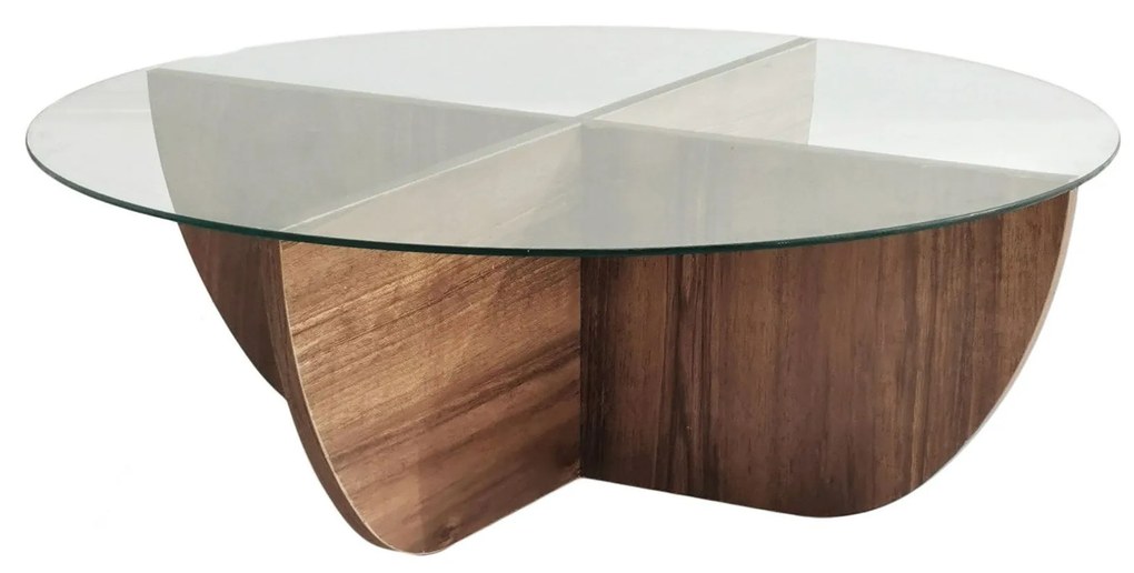 Mesa de Centro Lily – Nogueira – 90x30x90 cm